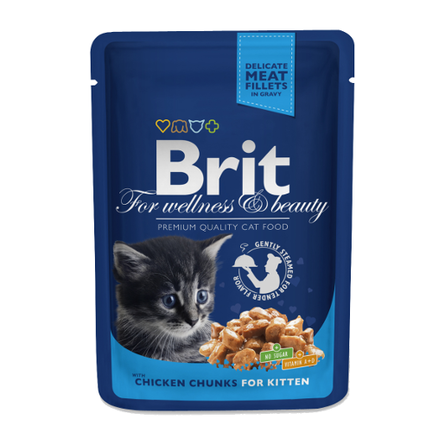 Brit Premium Кусочки паштета в соусе для котят (с курицей) – интернет-магазин Ле’Муррр