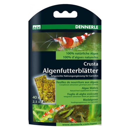 Dennerle Nano Algae Wafers Корм из натуральных водорослей в виде листков для креветок, 40 пластинок – интернет-магазин Ле’Муррр