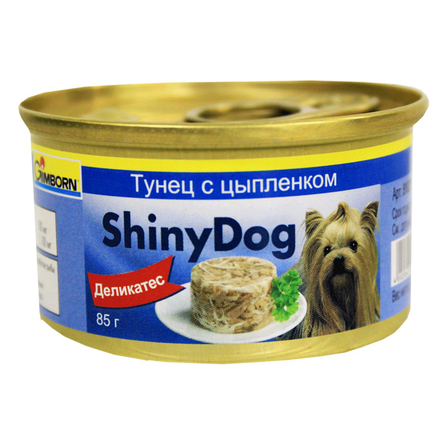 Gimpet ShinyDog Филе в собственном соку для взрослых собак всех пород (с тунцом и цыплёнком) – интернет-магазин Ле’Муррр